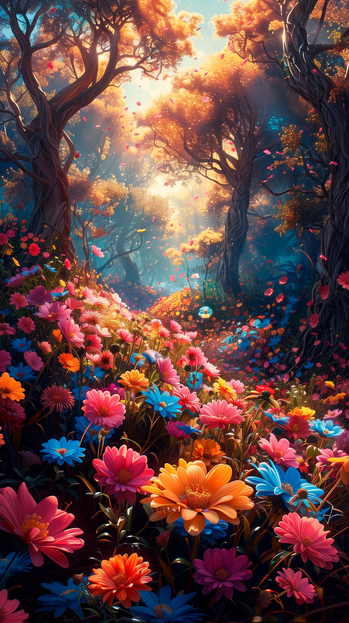 Enchanted Forest Flower Path Cross Stitch Pattern | Fantasy Woodland Floral Scene | PDF Instant Download | Embroidery Chart