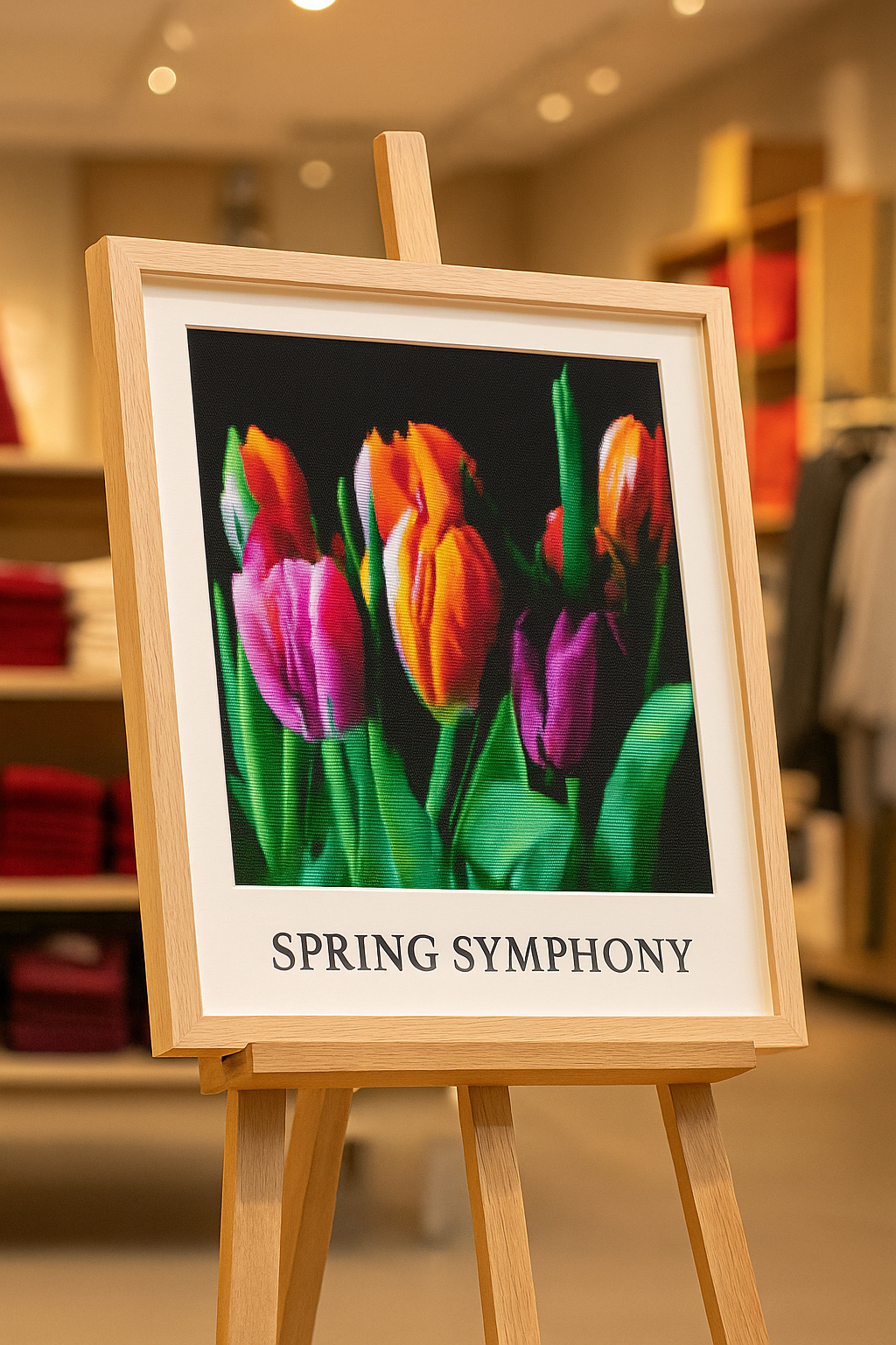 🌷 Spring Symphony – Colorful Tulip Bouquet | Cross-Stitch Pattern (PDF) | Floral Embroidery Design (230 x 186 Stitches) | with DMC &amp; Anchor Floss Key